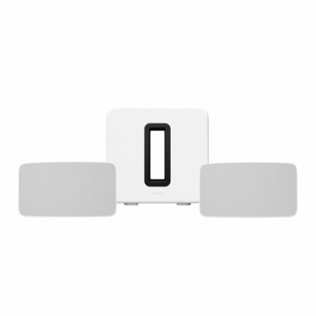 Sonos Five & Sub (gen 3) 2.1 högtalarpaket, vit i gruppen Paketlösningar / Paket för hemmet / Stereopaket hos BRL Electronics (SETFIVEPKT2)